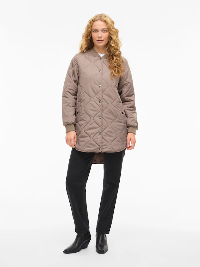 Vila Steppmantel »VITATE L/S QUILT JACKET - NOOS« Kunstfaser