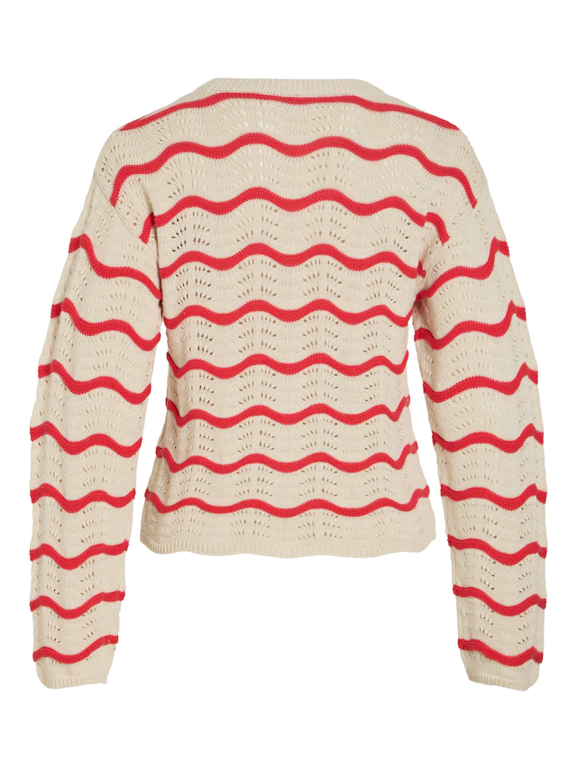 Vila Strickpullover »VIWAVE O-NECK LS POINTELLE KNIT TOP-NOOS«