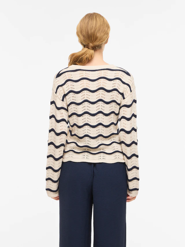 Vila Strickpullover »VIWAVE O-NECK LS POINTELLE KNIT TOP-NOOS«