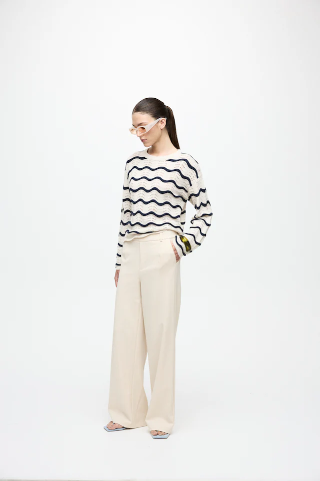 Vila Strickpullover »VIWAVE O-NECK LS POINTELLE KNIT TOP-NOOS«