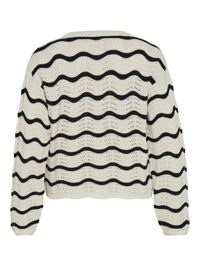 Vila Strickpullover »VIWAVE O-NECK LS POINTELLE KNIT TOP-NOOS«