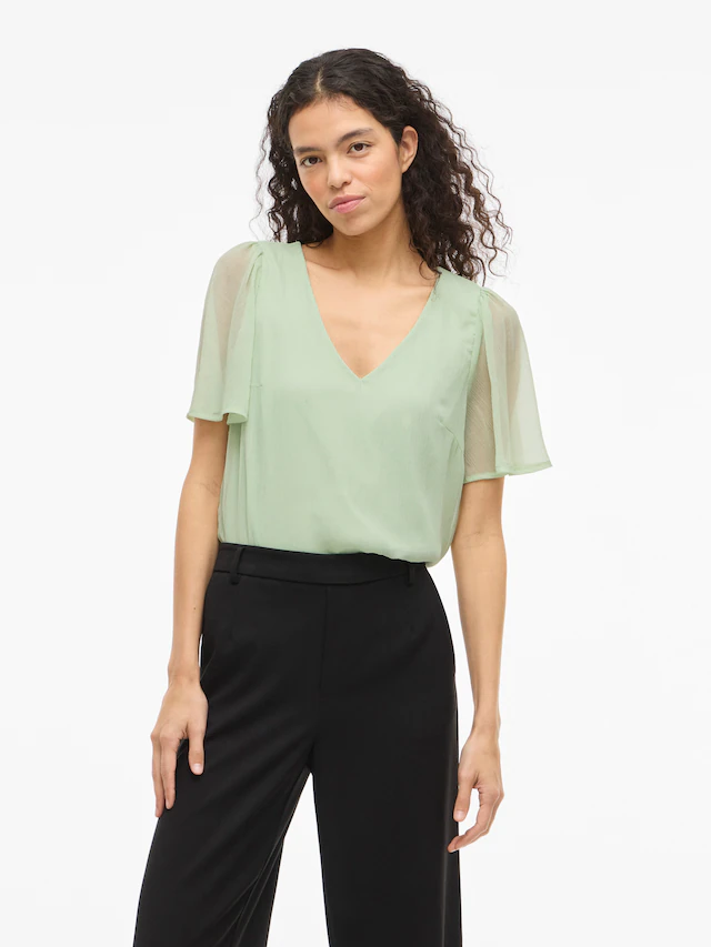 Vila T-Shirt »VIFALIA V-NECK S/S TOP - NOOS«