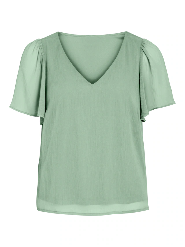 Vila T-Shirt »VIFALIA V-NECK S/S TOP - NOOS«