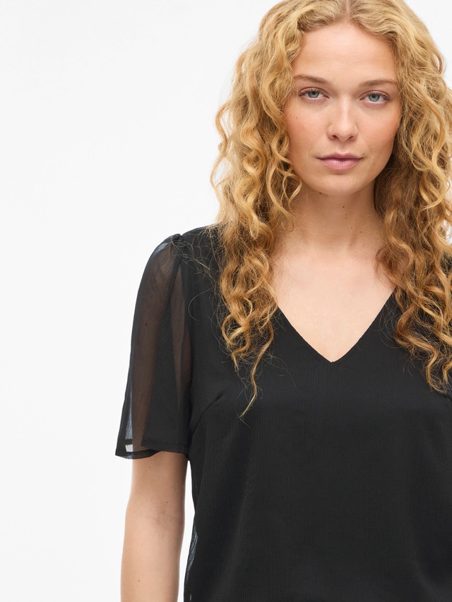 Vila T-Shirt »VIFALIA V-NECK S/S TOP - NOOS«