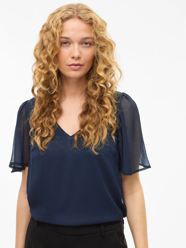 Vila T-Shirt »VIFALIA V-NECK S/S TOP - NOOS«