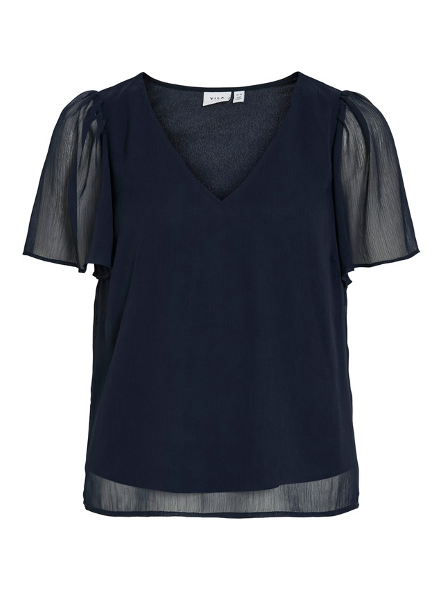 Vila T-Shirt »VIFALIA V-NECK S/S TOP - NOOS«