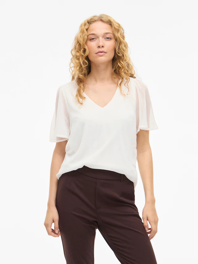 Vila T-Shirt »VIFALIA V-NECK S/S TOP - NOOS«