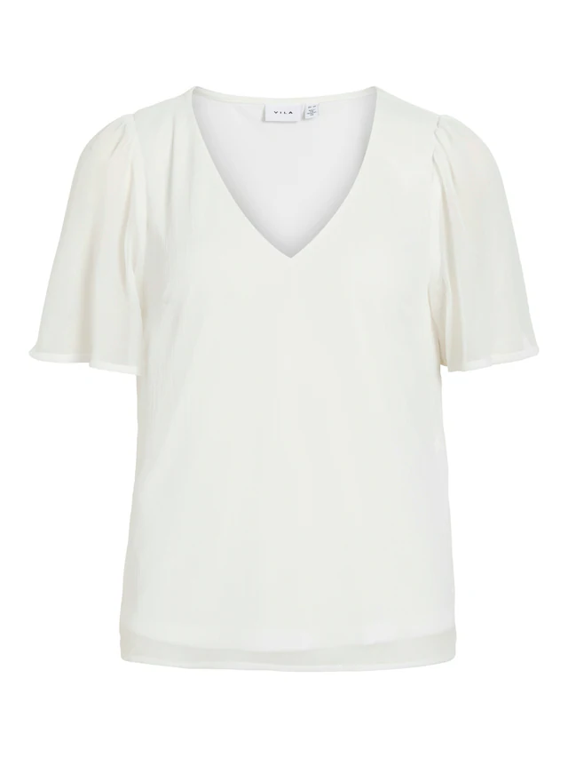 Vila T-Shirt »VIFALIA V-NECK S/S TOP - NOOS«