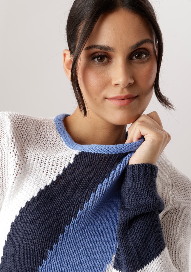Aniston SELECTED Strickpullover mit Rollkante am Rundhalsausschnitt