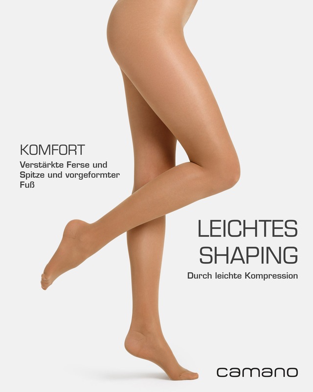 Camano Feinstrumpfhose 40 DEN Vorgeformter Fuß mit verstärkter Ferse und Fußspitze