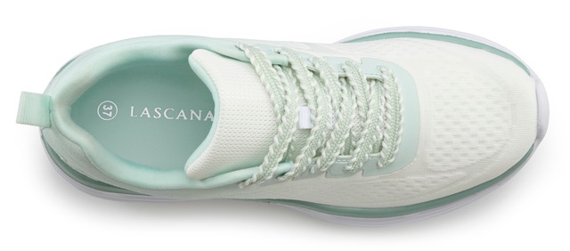 LASCANA Sneaker »Halbschuh, Freizeitschuh, Turnschuhe,« mit modischen Farbdetails VEGAN