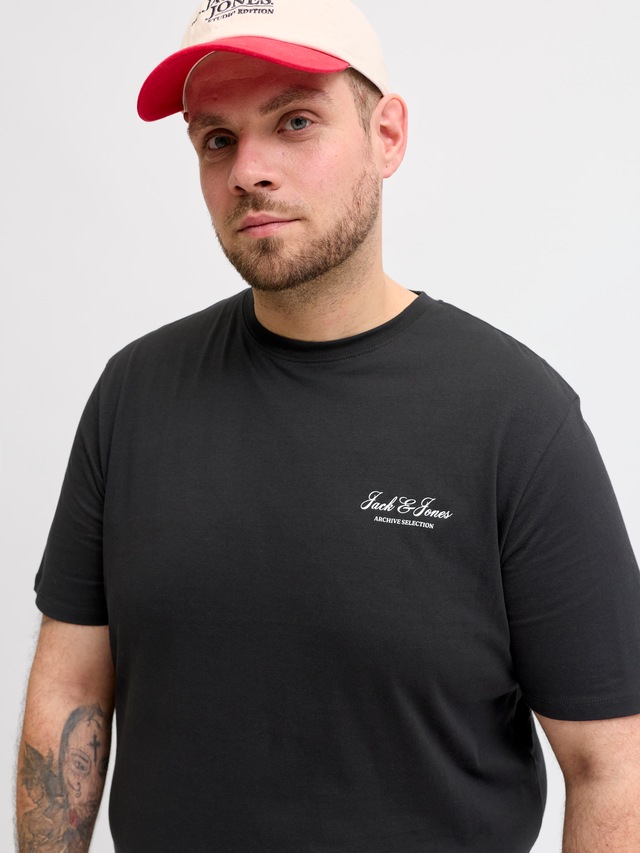 Jack & Jones PlusSize Rundhalsshirt »JJEARCHIVE GRAPHIC TEE SS O-NECK PLS« Baumwolle, regular fit