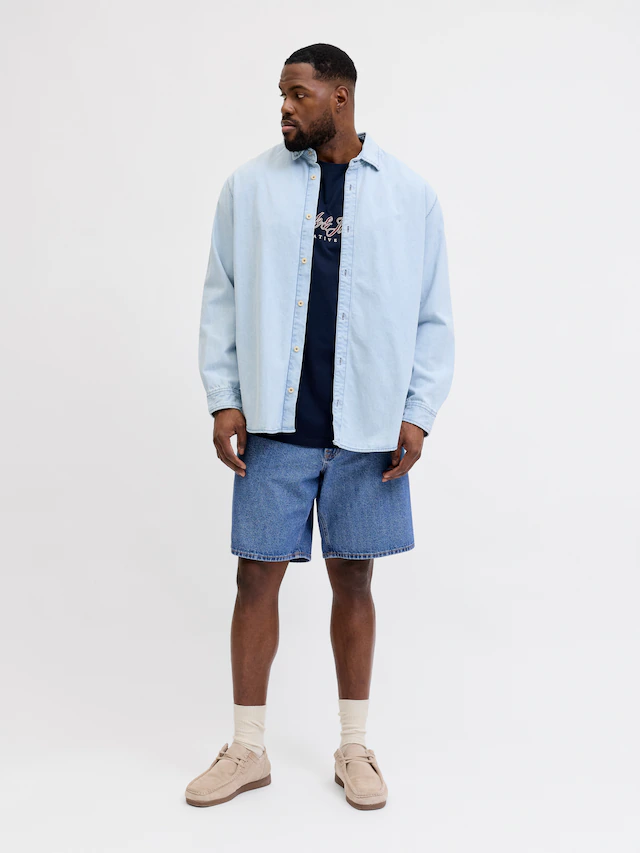 Jack & Jones PlusSize Jeansbermudas »JJITONY JJORIGINAL SHORT« Five-Pocket-Design, relaxed fit