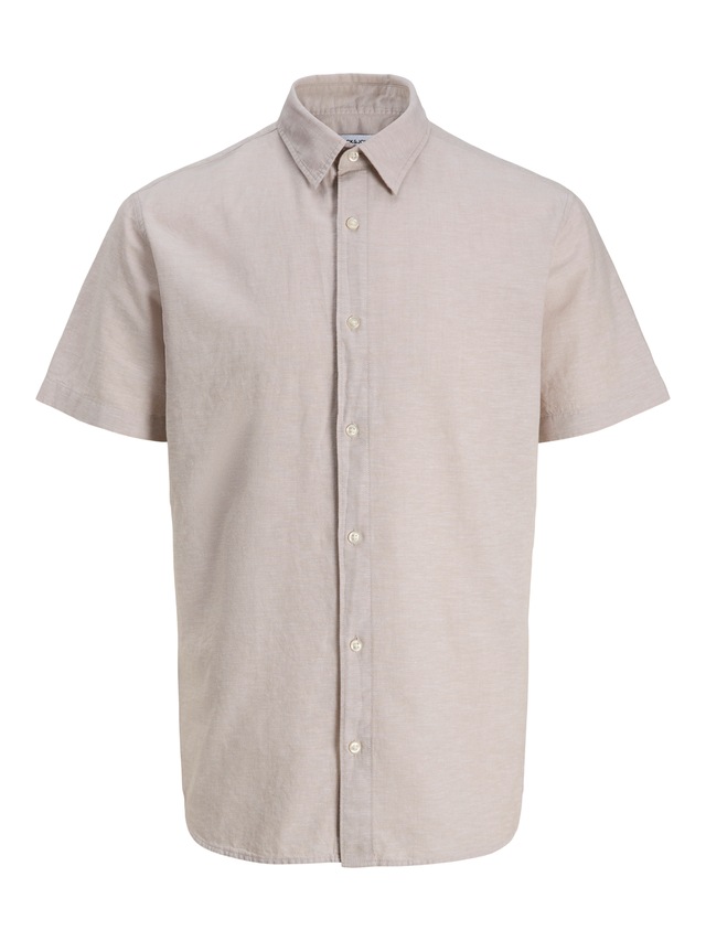 Jack & Jones PlusSize Kurzarmhemd »JJEBREEZE LINEN BLEND SHIRT S/S SN PLS« mit Leinen, regular fit