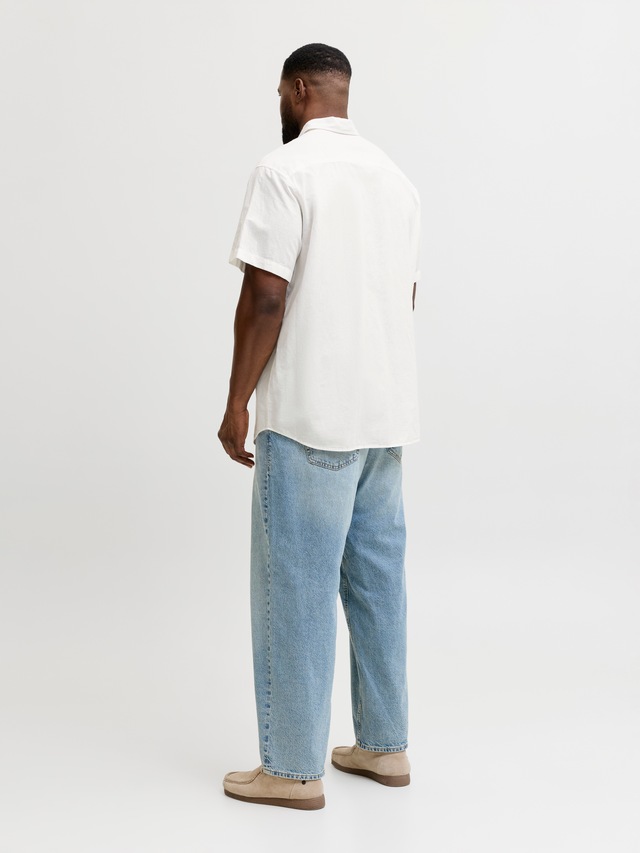 Jack & Jones PlusSize Kurzarmhemd »JJEBREEZE LINEN BLEND SHIRT S/S SN PLS« mit Leinen, regular fit