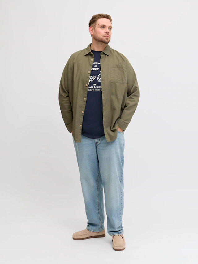Jack & Jones PlusSize T-Shirt »JJEDENVER GRAPHIC TEE SS O-NECK SN PLS« mit auffälligem Print