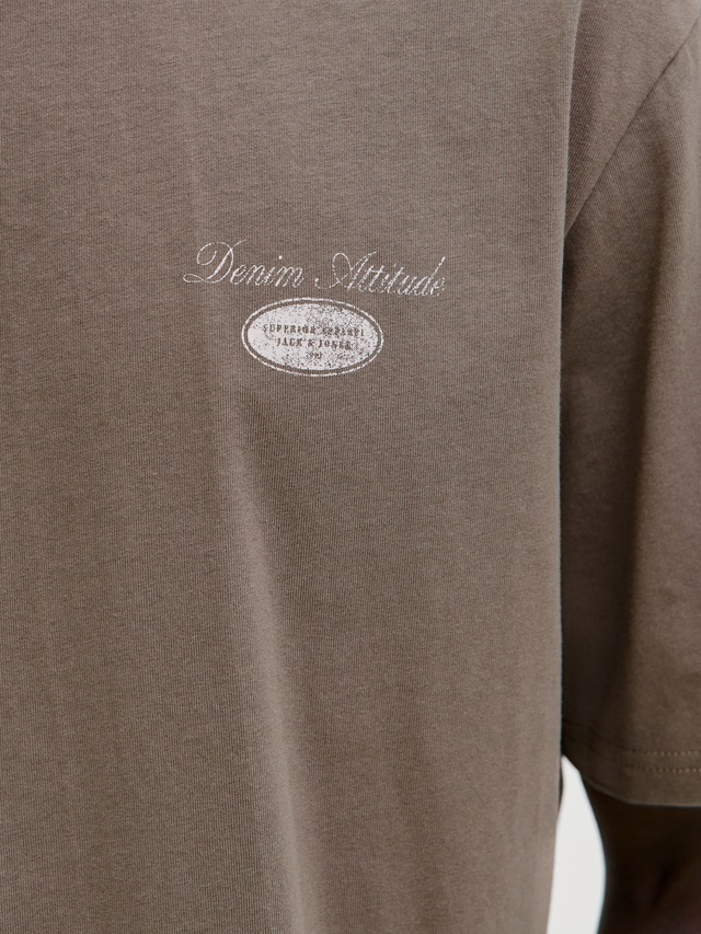 Jack & Jones Rundhalsshirt »JJEDOVER GRAPHIC TEE SS CREW NECK SN« Baumwolle, relaxed fit