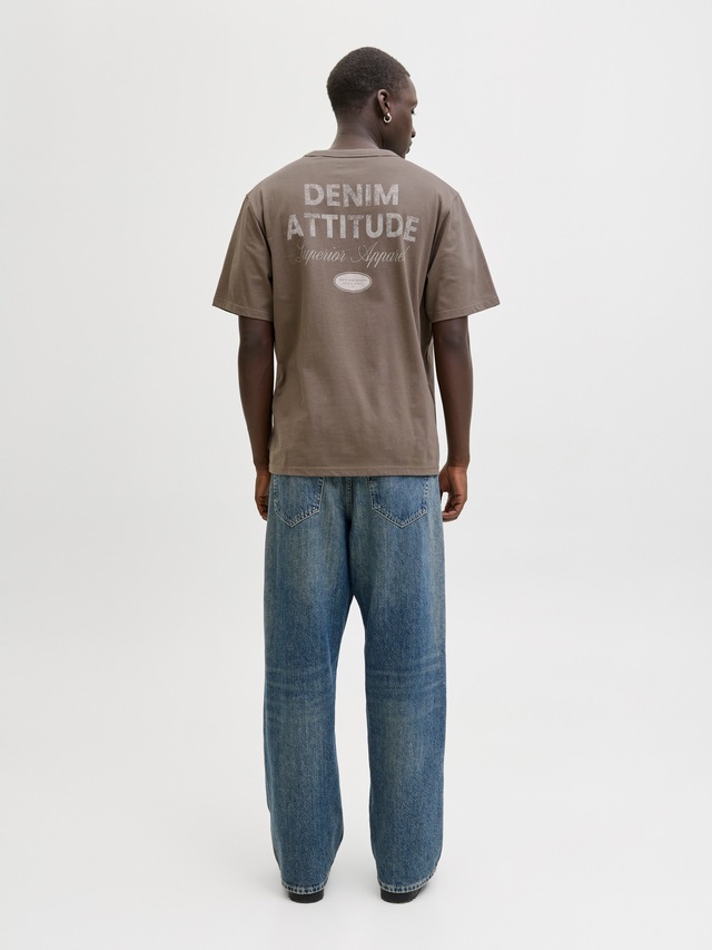 Jack & Jones Rundhalsshirt »JJEDOVER GRAPHIC TEE SS CREW NECK SN« Baumwolle, relaxed fit