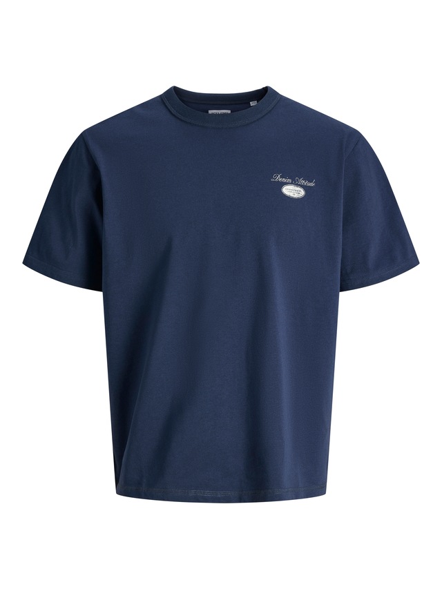 Jack & Jones Rundhalsshirt »JJEDOVER GRAPHIC TEE SS CREW NECK SN« Baumwolle, relaxed fit