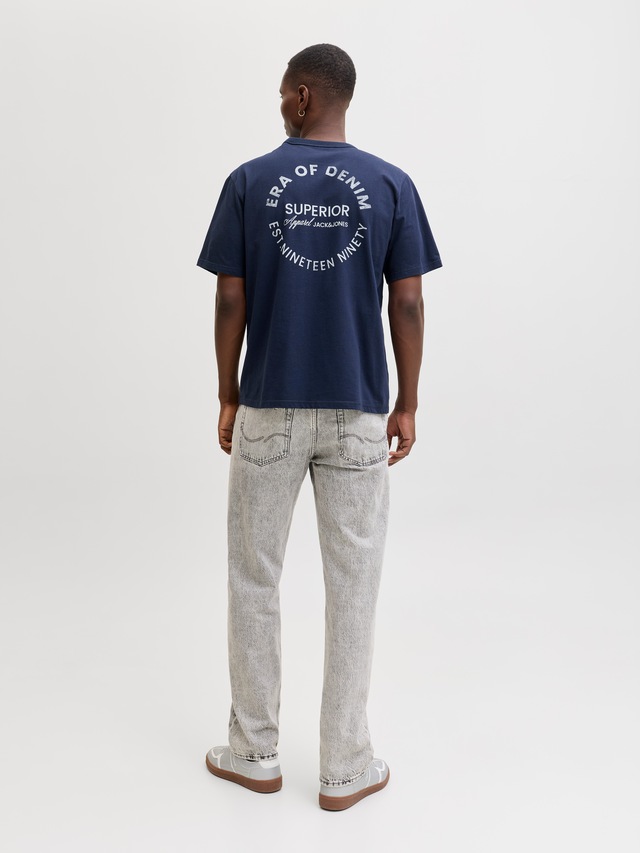 Jack & Jones Rundhalsshirt »JJEDOVER GRAPHIC TEE SS CREW NECK SN« Baumwolle, relaxed fit