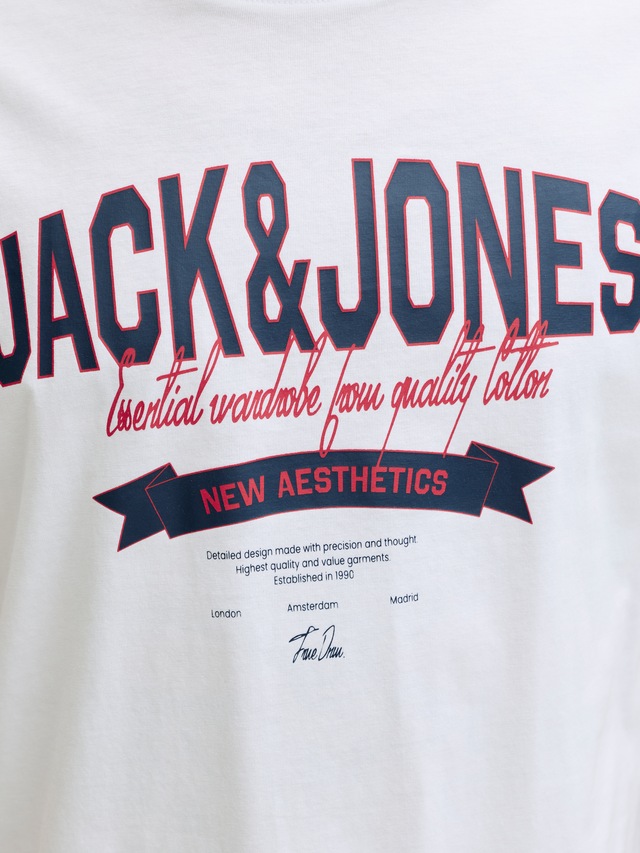 Jack & Jones Rundhalsshirt »JJELOGO TEE SS O-NECK 2 COL SS26 SN« mit Grafikprint