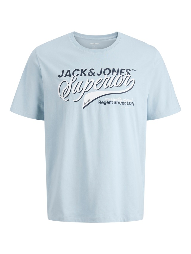 Jack & Jones Rundhalsshirt »JJELOGO TEE SS O-NECK 2 COL SS26 SN« mit Grafikprint
