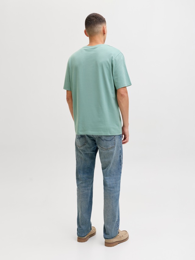 Jack & Jones Rundhalsshirt »JJELOGO TEE SS O-NECK 2 COL SS26 SN« mit Grafikprint