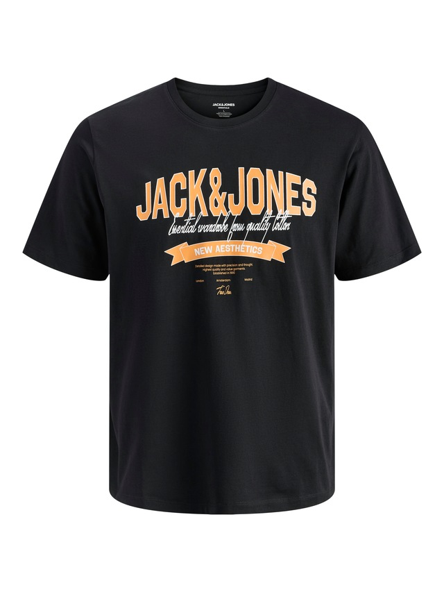Jack & Jones Rundhalsshirt »JJELOGO TEE SS O-NECK 2 COL SS26 SN« mit Grafikprint