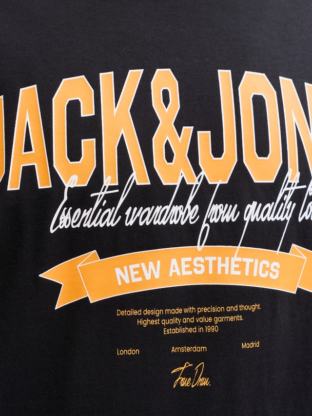 Jack & Jones Rundhalsshirt »JJELOGO TEE SS O-NECK 2 COL SS26 SN« mit Grafikprint