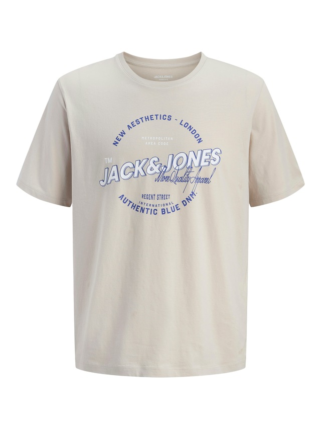 Jack & Jones Rundhalsshirt »JJELOGO TEE SS O-NECK 2 COL SS26 SN« mit Grafikprint
