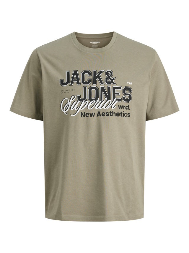Jack & Jones Rundhalsshirt »JJELOGO TEE SS O-NECK 2 COL SS26 SN« mit Grafikprint