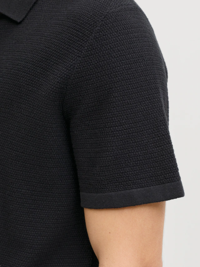 Jack & Jones Strickpullover »JJEGEORGE KNIT SHIRT SS SN« mit Polokragen