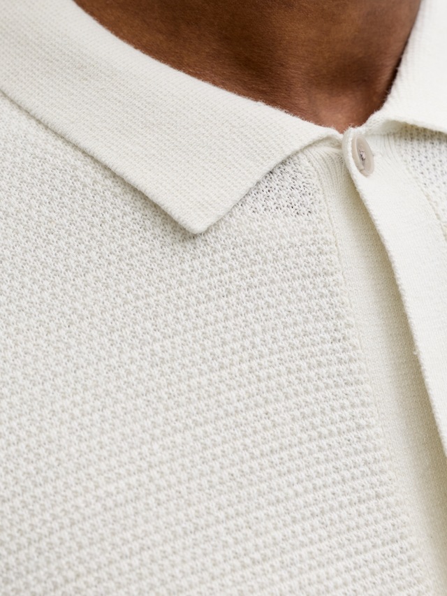 Jack & Jones Strickpullover »JJEGEORGE KNIT SHIRT SS SN« mit Polokragen