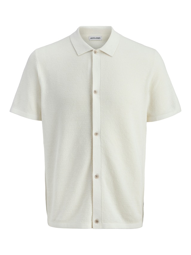 Jack & Jones Strickpullover »JJEGEORGE KNIT SHIRT SS SN« mit Polokragen