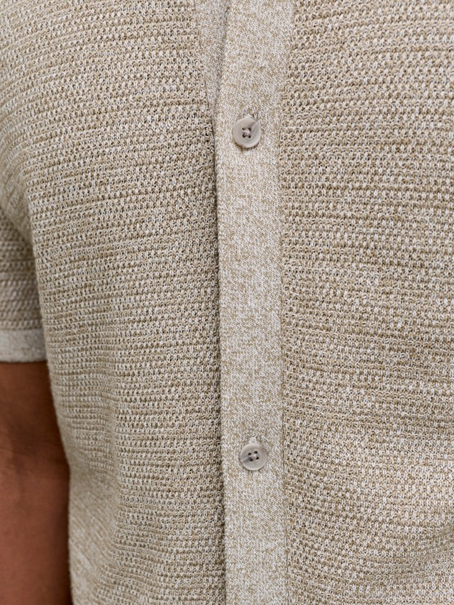 Jack & Jones Strickpullover »JJEGEORGE KNIT SHIRT SS SN« mit Polokragen