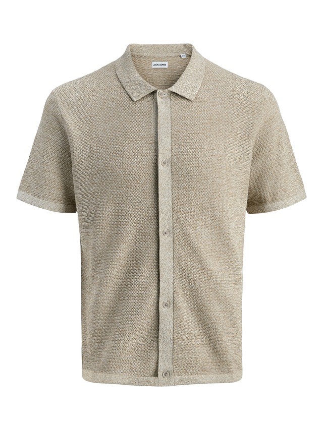 Jack & Jones Strickpullover »JJEGEORGE KNIT SHIRT SS SN« mit Polokragen