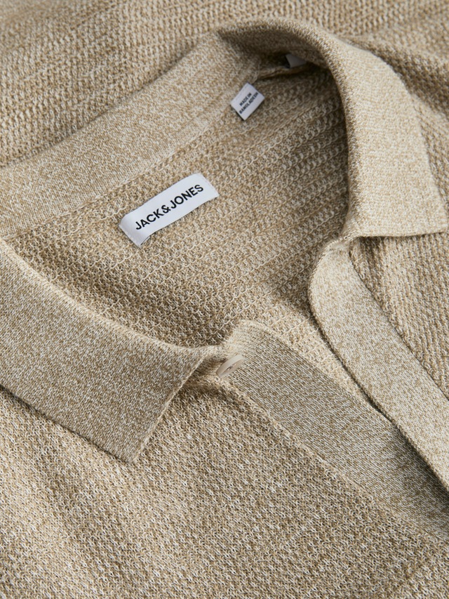 Jack & Jones Strickpullover »JJEGEORGE KNIT SHIRT SS SN« mit Polokragen