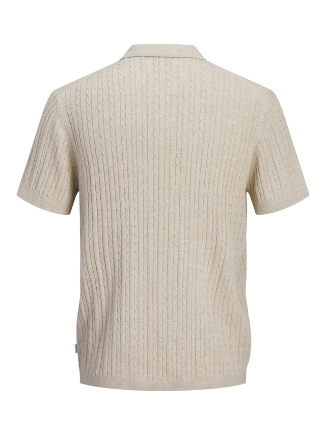 Jack & Jones Polokragenpullover »JJEEMIL KNIT CABLE POLO SS LN« mit Polokragen