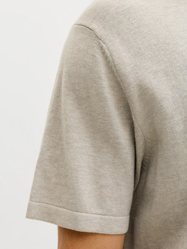 Jack & Jones Kurzarmpullover »JJEEMIL KNIT ZIP POLO SS SN« mit kurzem Reißverschluss