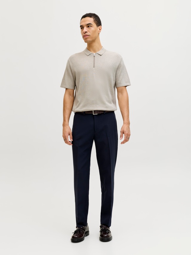 Jack & Jones Kurzarmpullover »JJEEMIL KNIT ZIP POLO SS SN« mit kurzem Reißverschluss