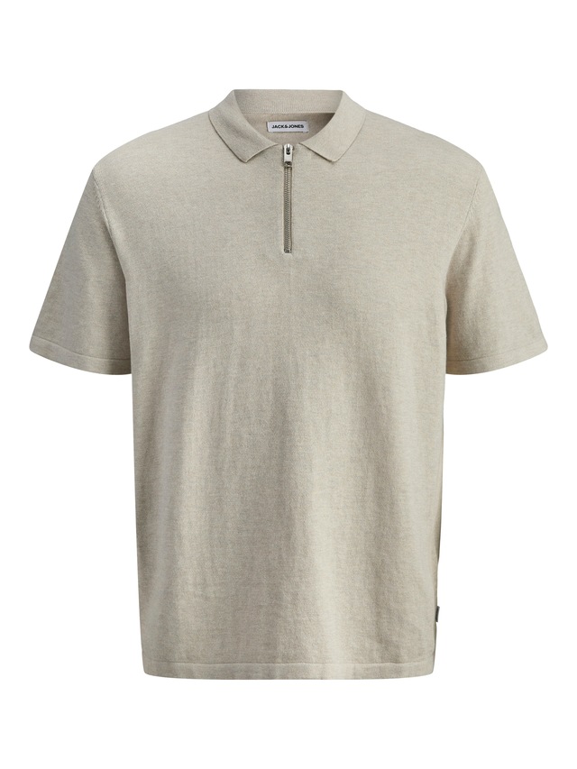 Jack & Jones Kurzarmpullover »JJEEMIL KNIT ZIP POLO SS SN« mit kurzem Reißverschluss