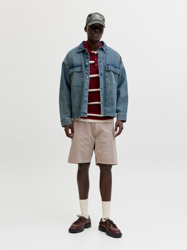 Jack & Jones Chinoshorts »JPSTTONY RAYE WORKER SHORT MID SN« Baumwolle, 5-Pocket Style