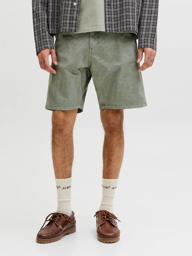 Jack & Jones Chinoshorts »JPSTTONY RAYE WORKER SHORT MID SN« Baumwolle, 5-Pocket Style