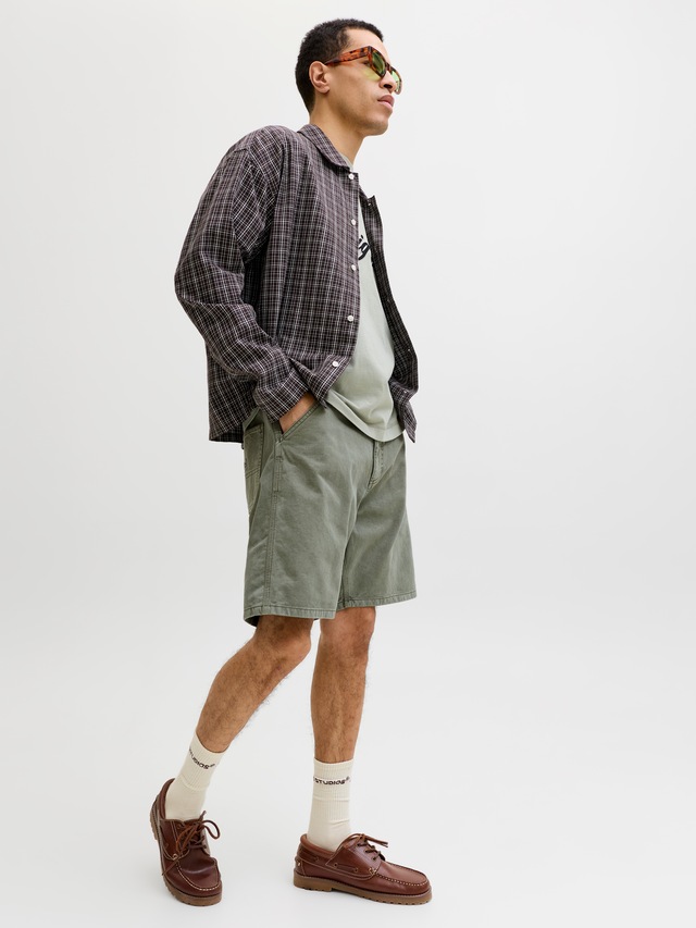 Jack & Jones Chinoshorts »JPSTTONY RAYE WORKER SHORT MID SN« Baumwolle, 5-Pocket Style