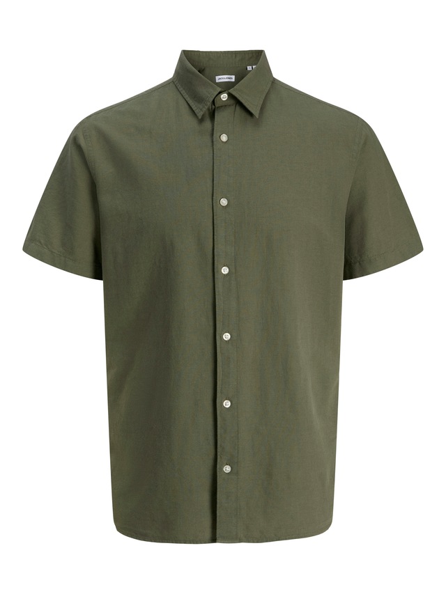 Jack & Jones Kurzarmhemd »JJEBREEZE LINEN BLEND SHIRT S/S SN« mit Leinen