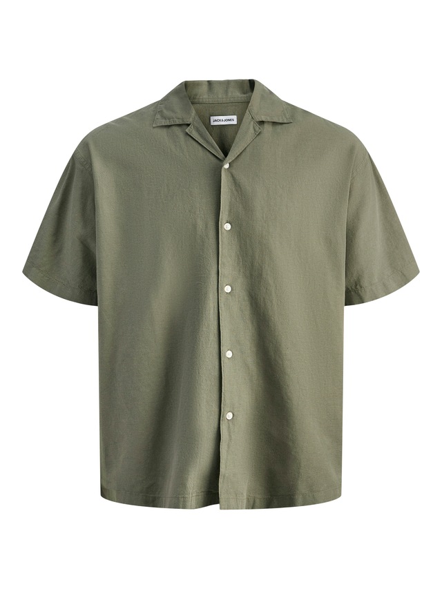 Jack & Jones Kurzarmhemd »JJEBREEZE LINEN BLEND RESORT SHIRT SS SN« mit Knopfleiste