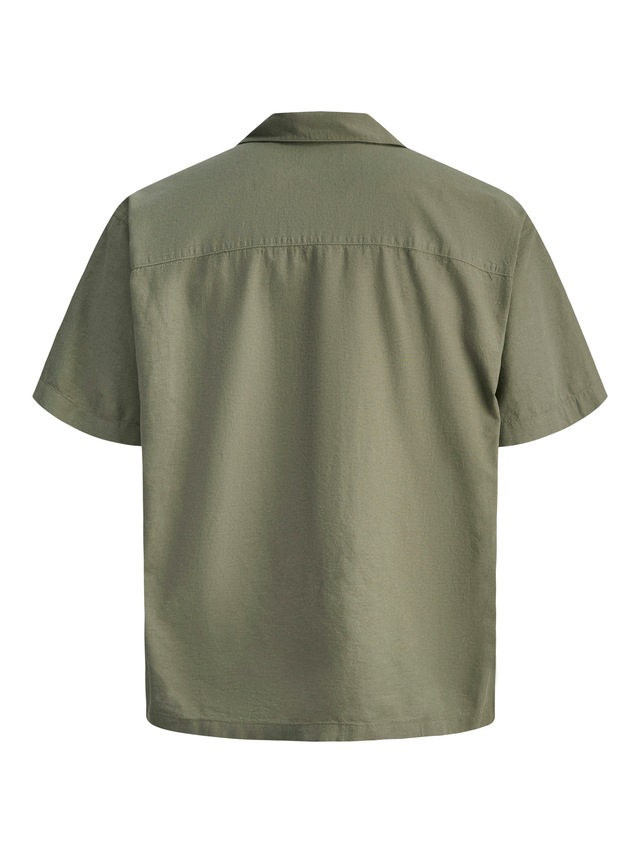 Jack & Jones Kurzarmhemd »JJEBREEZE LINEN BLEND RESORT SHIRT SS SN« mit Knopfleiste