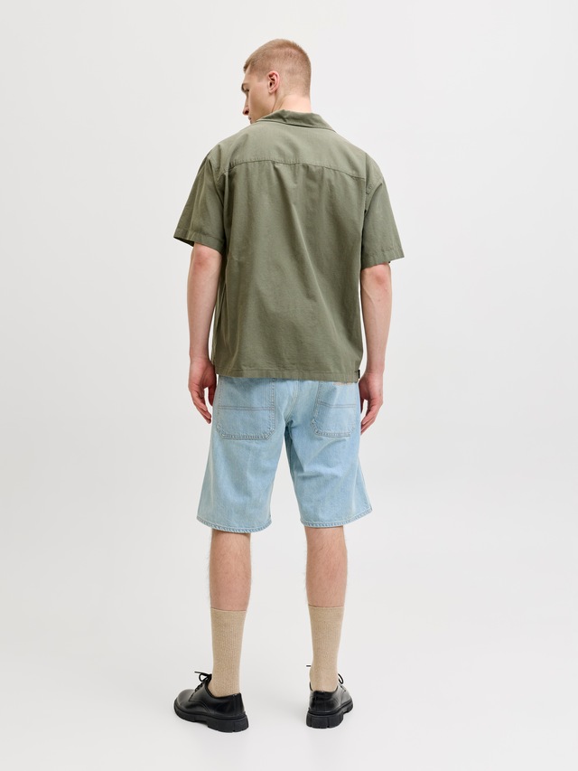 Jack & Jones Kurzarmhemd »JJEBREEZE LINEN BLEND RESORT SHIRT SS SN« mit Knopfleiste