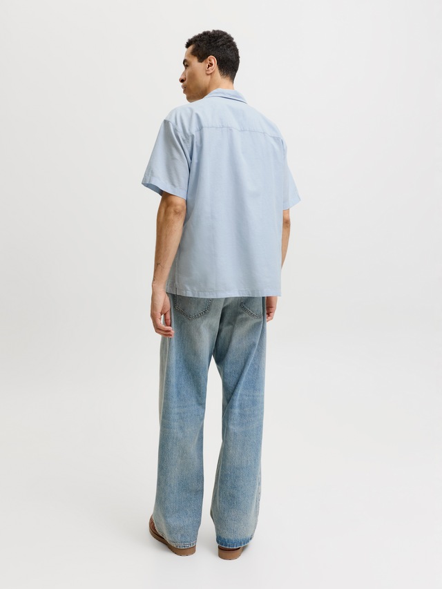 Jack & Jones Kurzarmhemd »JJEBREEZE LINEN BLEND RESORT SHIRT SS SN« mit Knopfleiste