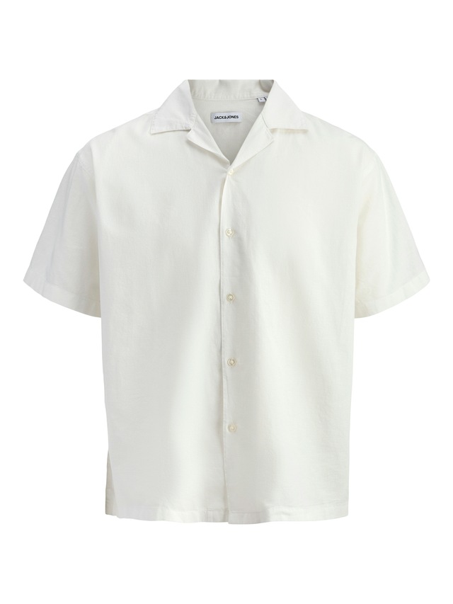 Jack & Jones Kurzarmhemd »JJEBREEZE LINEN BLEND RESORT SHIRT SS SN« mit Knopfleiste